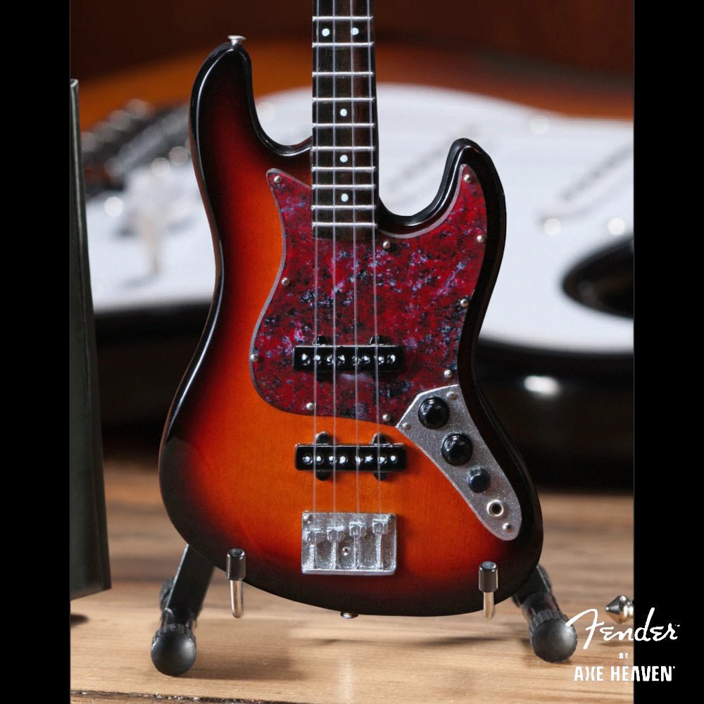 FENDER フェンダー (設立 80周年 ) - Sunburst Jazz Bass Miniature Guitar / ミニチュア楽器 - PGS